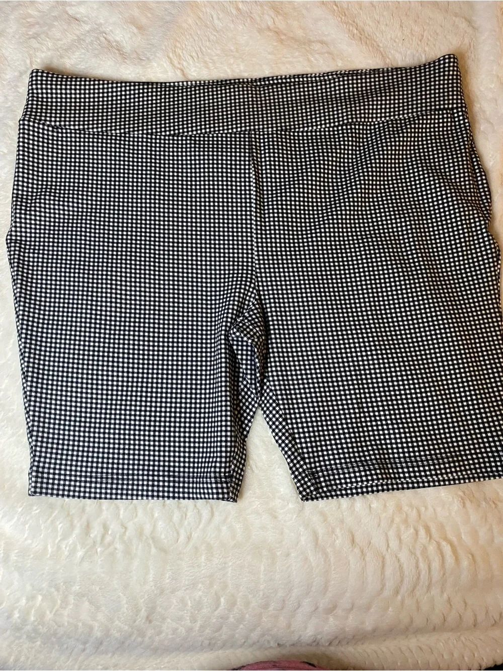 Terra & Sky Gingham Bike Shorts Women’s 4X 28W–30W High Rise NWT